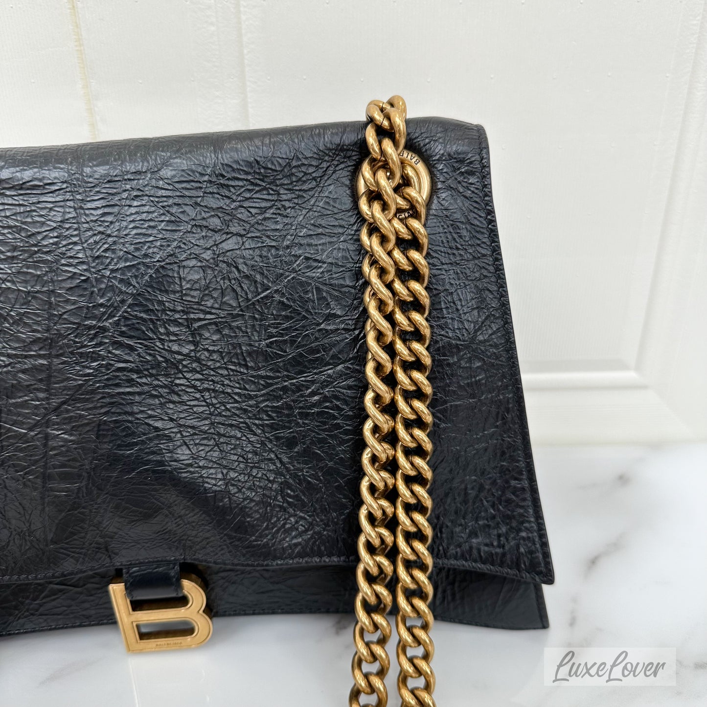 Balenciaga Crush Medium Chain Black Bag