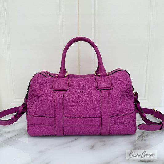 Loewe Paseo 30 in Bright Pink Calf Leather and GHW