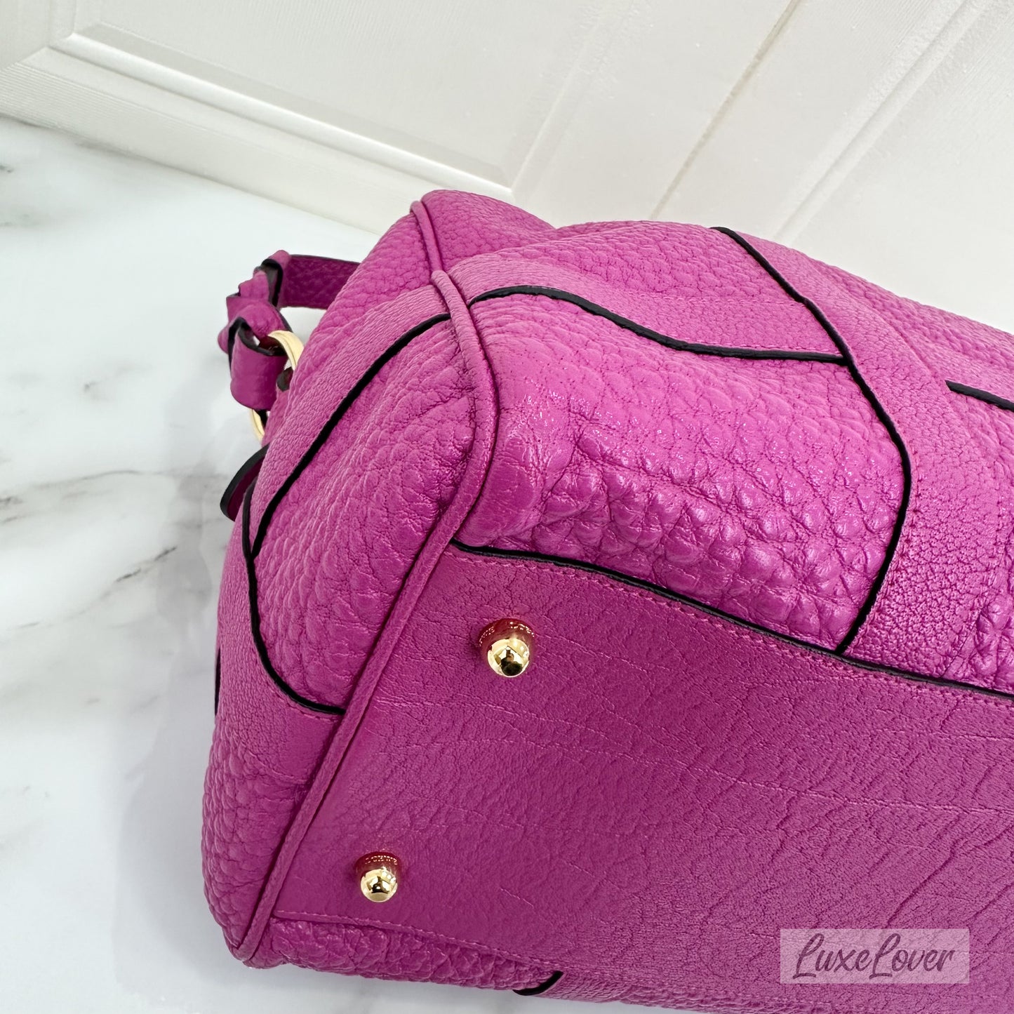 Loewe Paseo 30 in Bright Pink Calf Leather and GHW