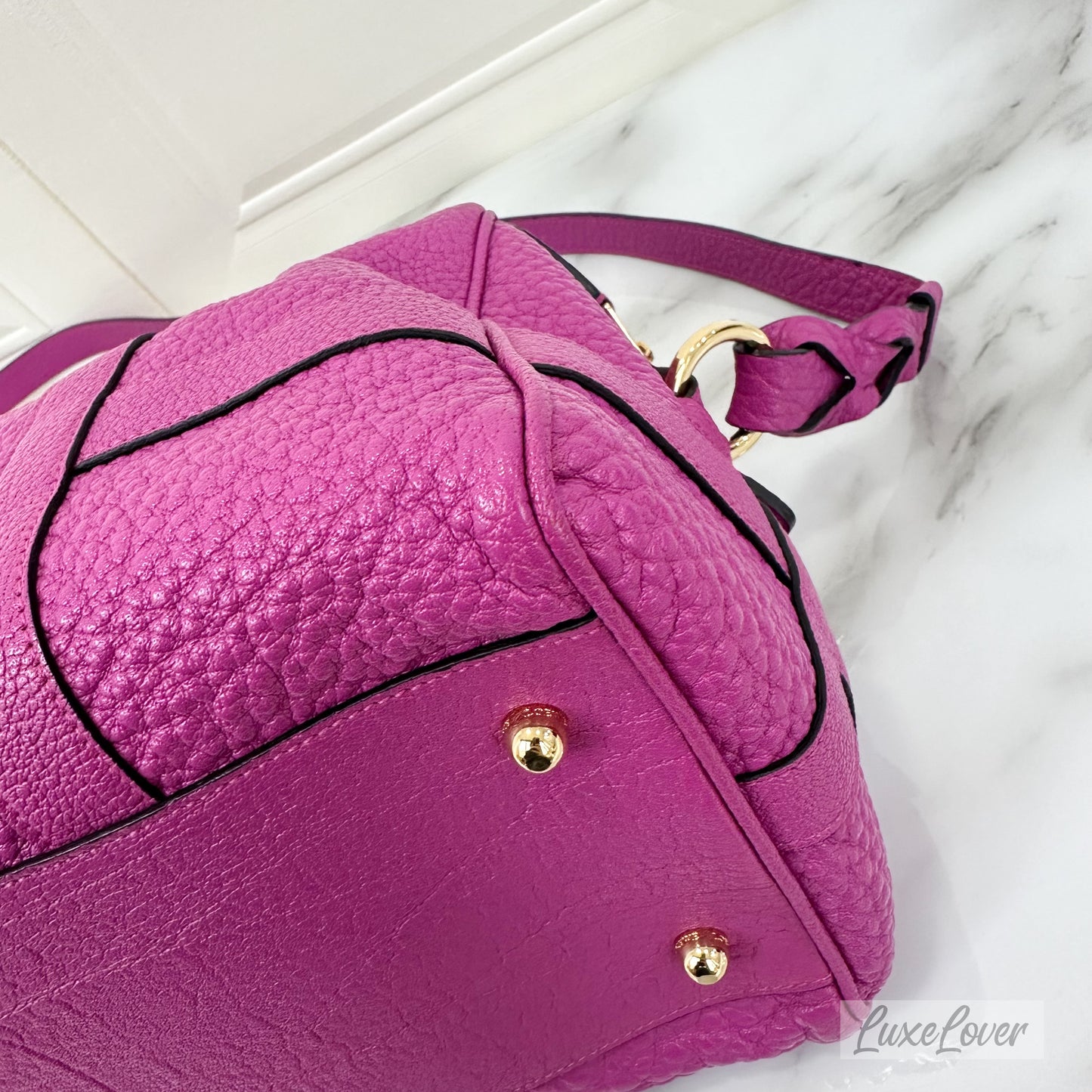 Loewe Paseo 30 in Bright Pink Calf Leather and GHW