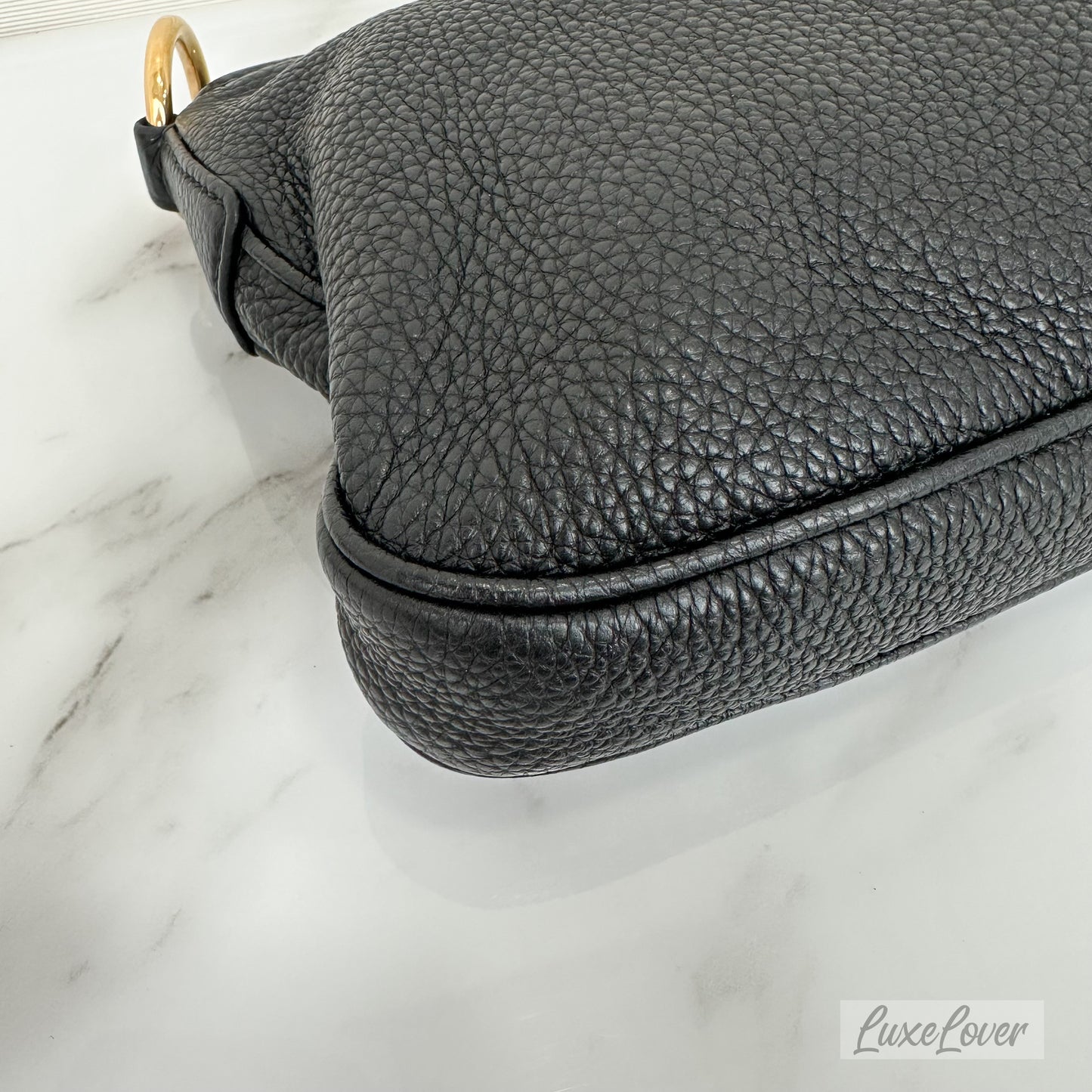 Miu Miu Shoulder Bag in Black Grained Calf Leather GHW