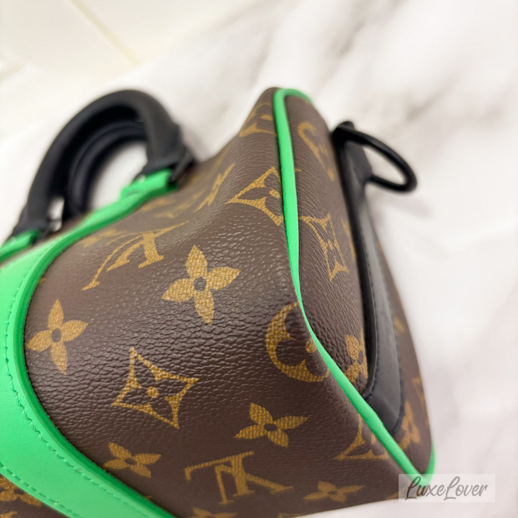 (PayNow: $1950) LV Macassar Keepall 25 in Monogram Canvas and Black HW