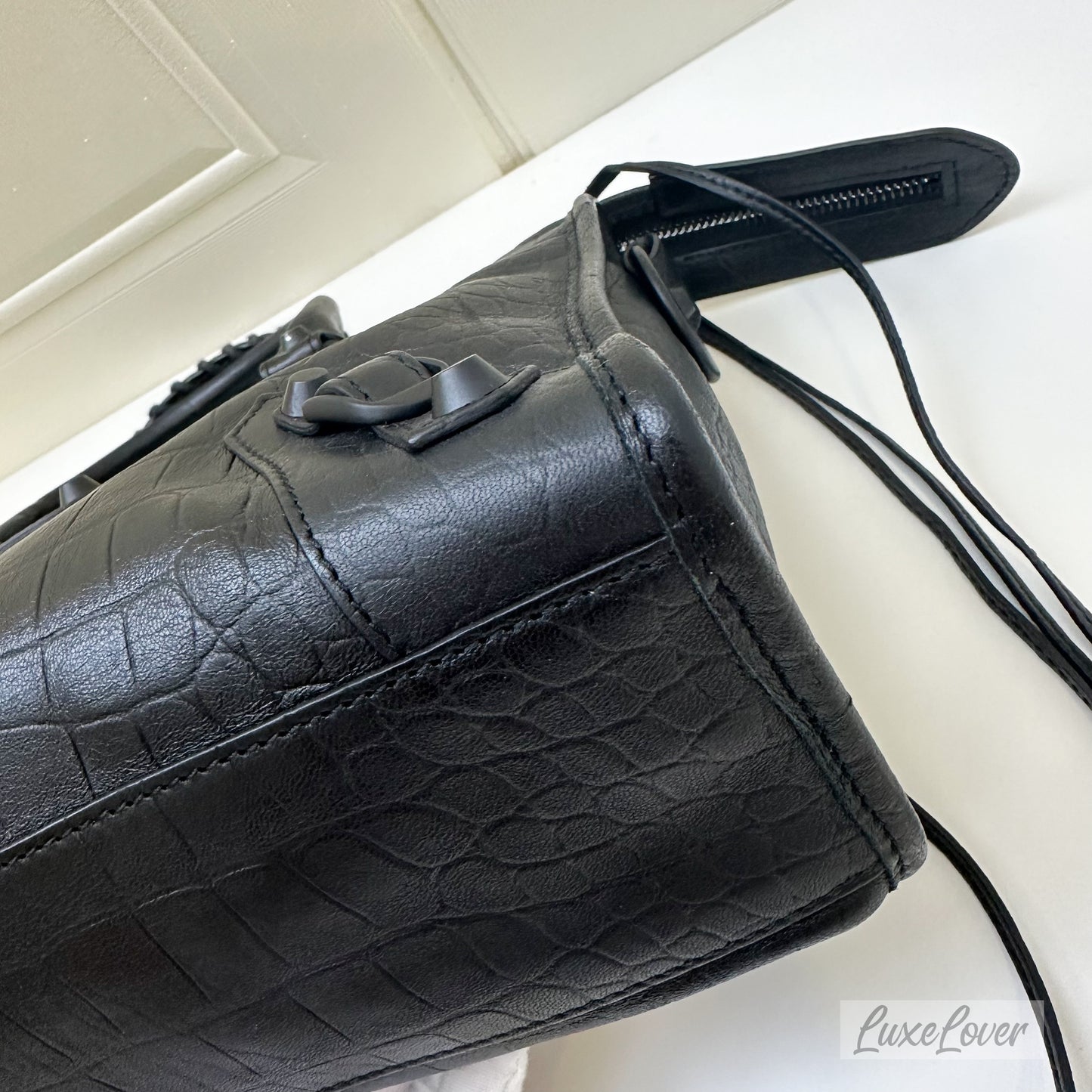 Balenciaga Small City in Black Leather and BHW