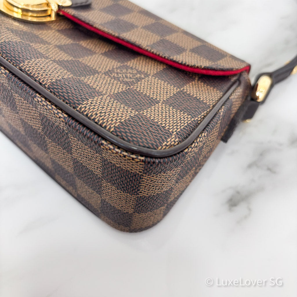 (PayNow$950) LV Ravello PM Shoulder Bag in Damier Ebene GHW