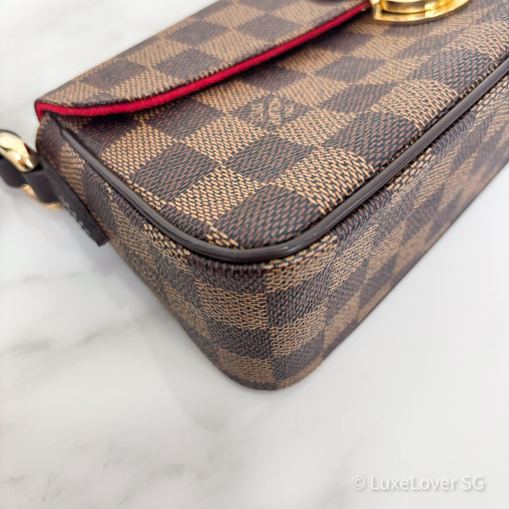 (PayNow$950) LV Ravello PM Shoulder Bag in Damier Ebene GHW