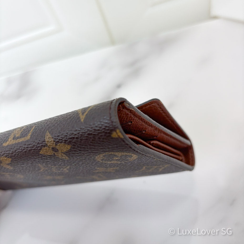 LV Long Wallet in Monogram Canvas and GHW