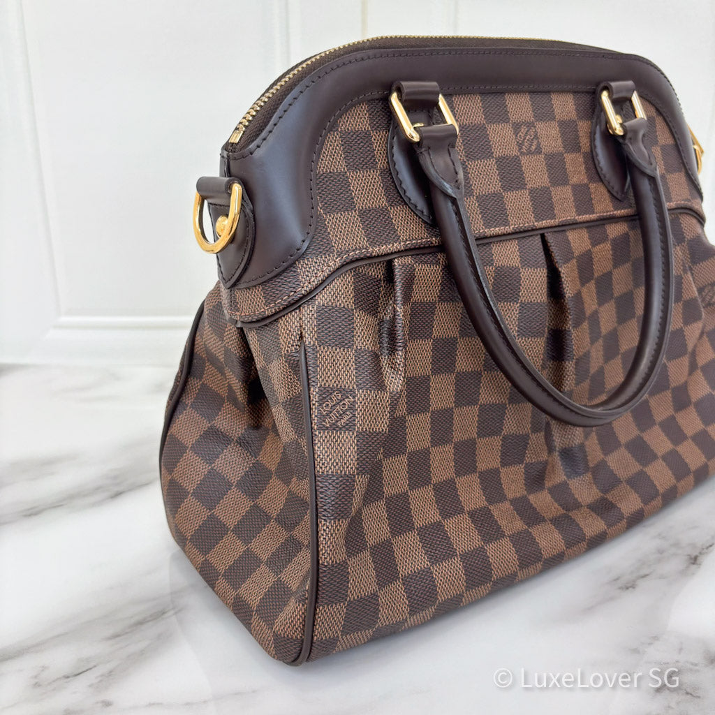 (PayNow$1290) LV Trevi PM in Damier Brown Leather GHW