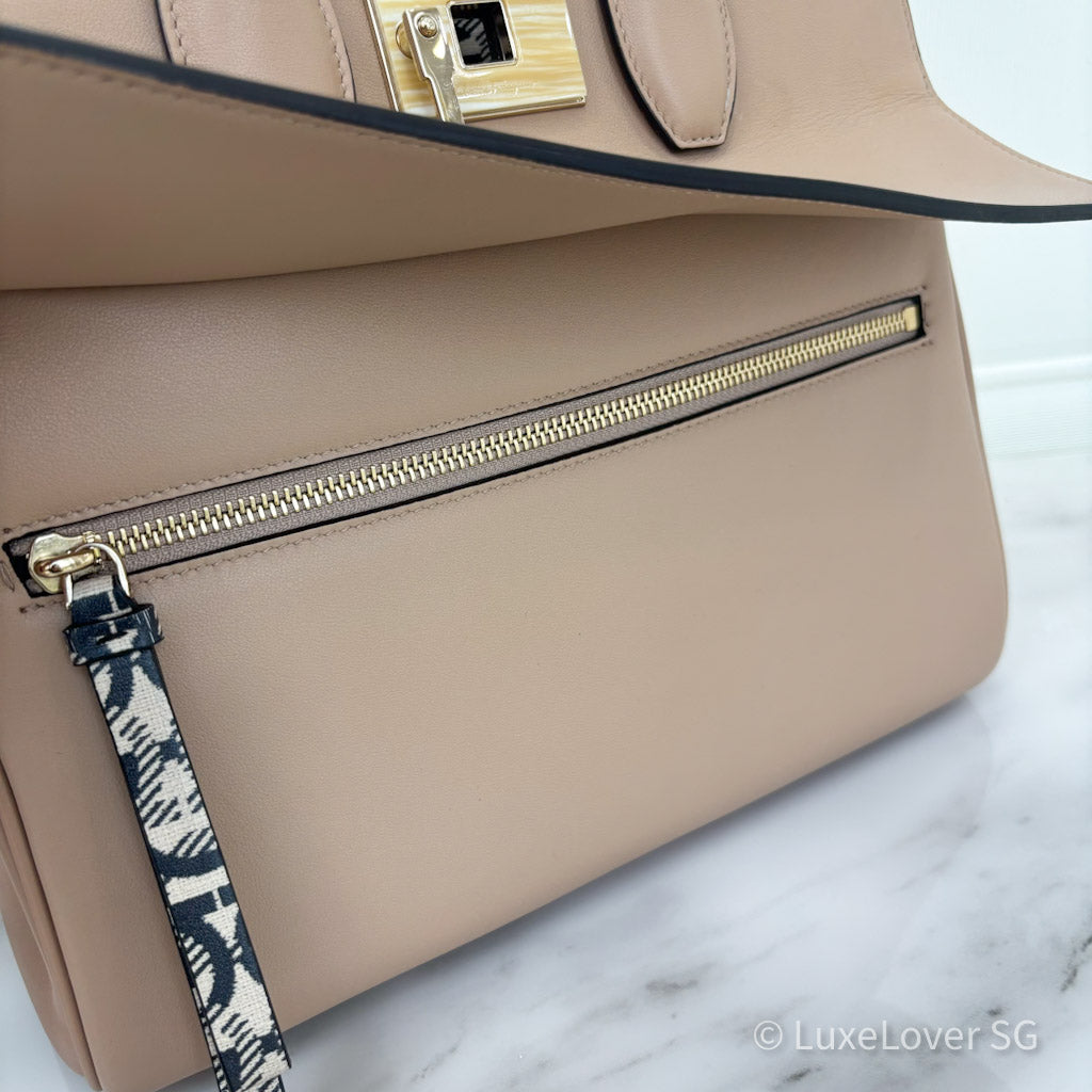 Ferragamo studio bag almond sale