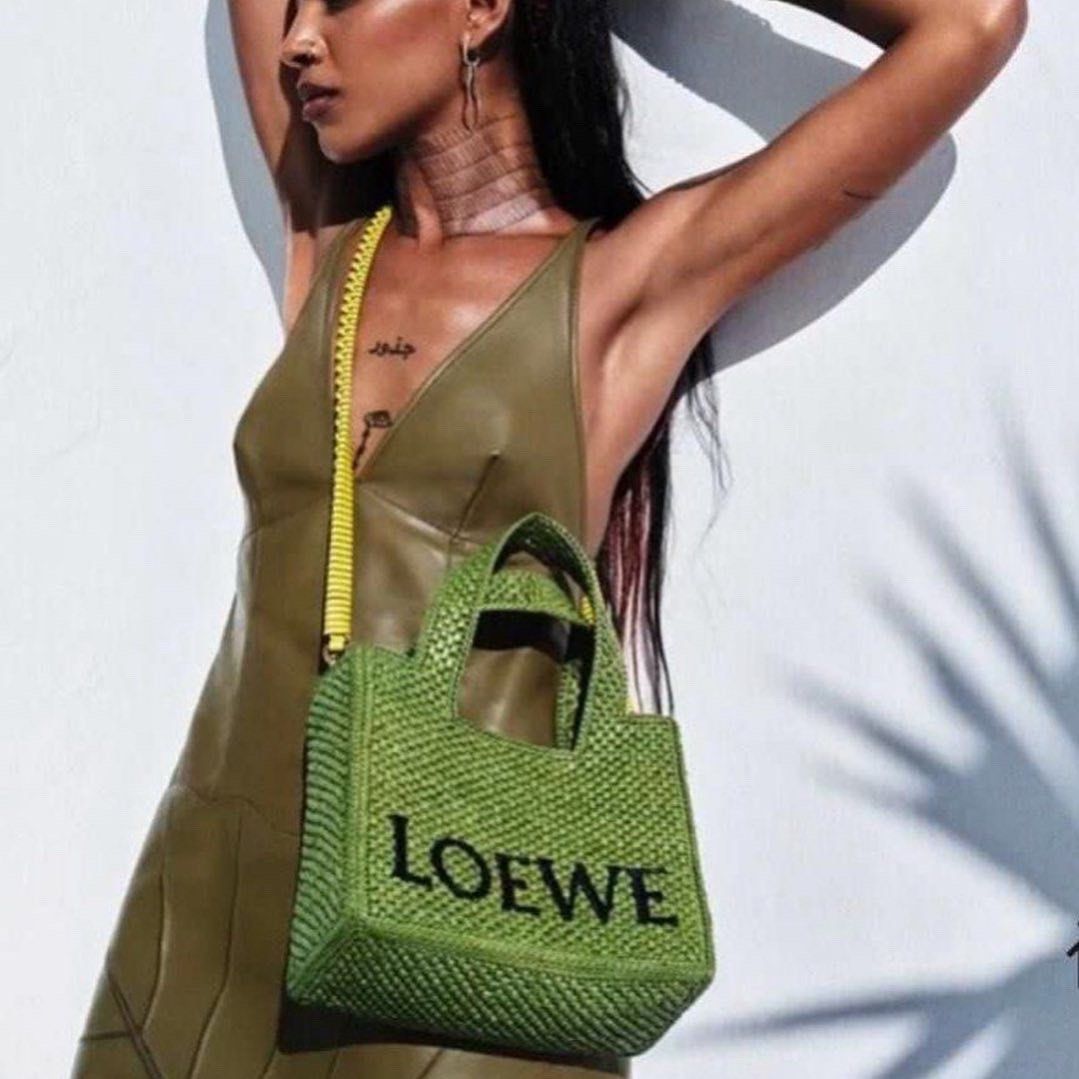 Loewe Small Front Tote Green